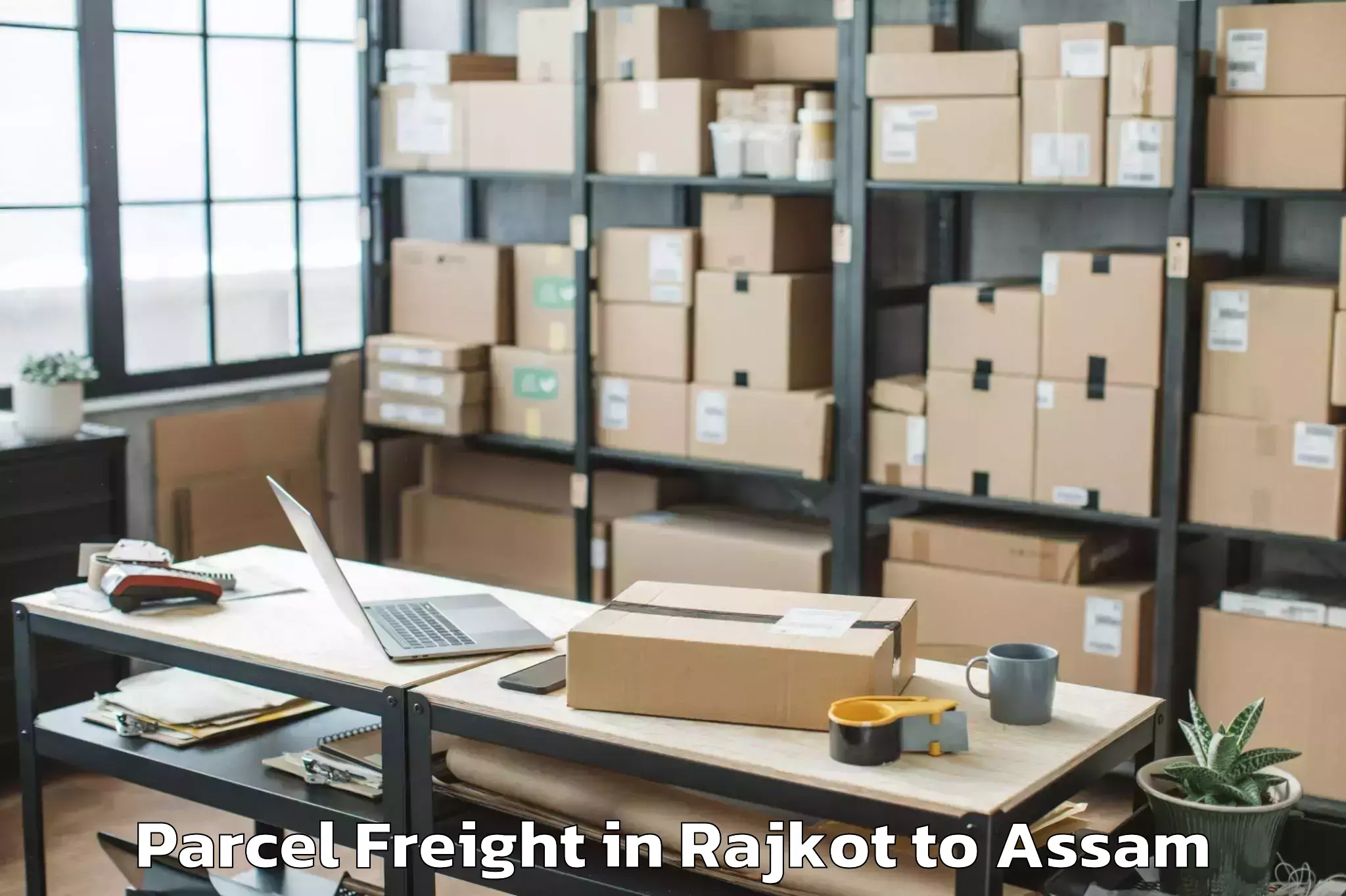 Top Rajkot to Sorbhog Parcel Freight Available